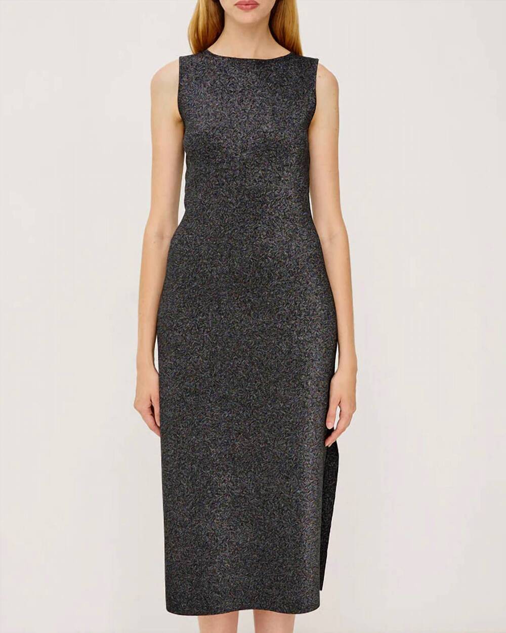 NEW RAILS alora dress in gunmetal lurex